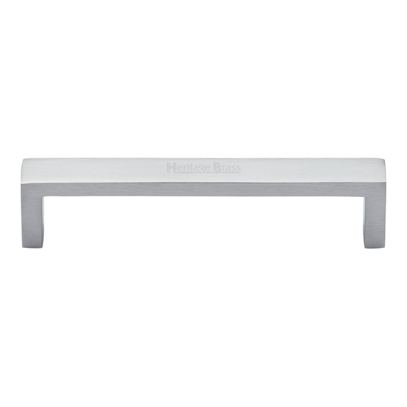 C4520 128-SC • 128 x 136 x 28mm • Satin Chrome • Heritage Brass Wide Metro Cabinet Pull Handle